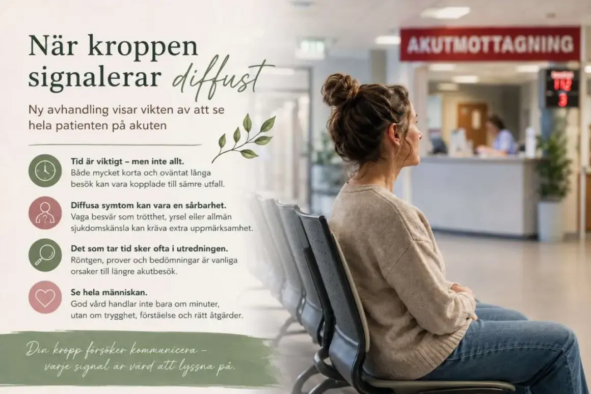 Kvinna väntar på akuten. Diffusa symtom som trötthet kan vara tecken på laktosintolerans. Lyssna på kroppens signaler.